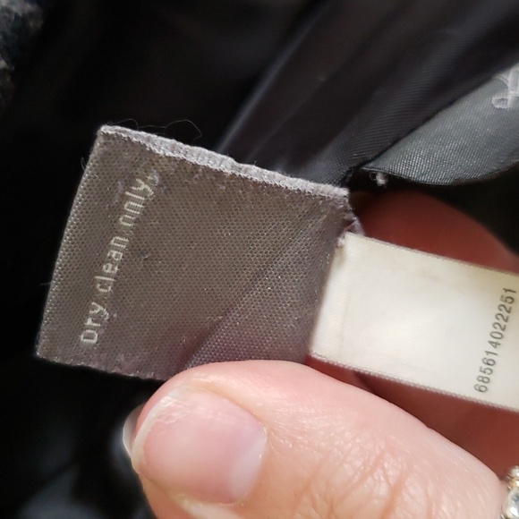 Apt 9 plaid wool coat, winter coat, Ruffle peplum hem gray black, fully lined. - Picture 8 of 9